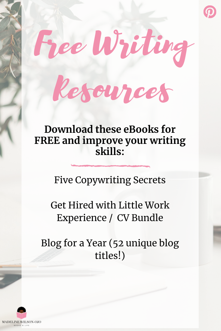 free writing resources by Madeline Wilson-Ojo